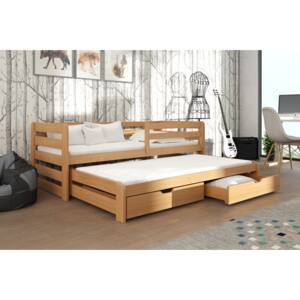 Detská posteľ 80 x 180 cm SIMO (s roštom a úl. priestorom) (buk). Akcia -33%. Vlastná spoľahlivá doprava až k Vám domov