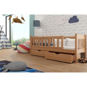 Detská posteľ 90 x 190 cm Gussie (s roštom a úl. priestorom) (buk). Akcia -33%. Vlastná spoľahlivá doprava až k Vám domov