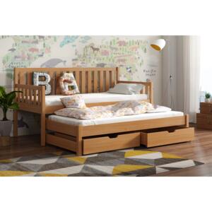 Detská posteľ 80 x 180 cm SUZI (s roštom a úl. priestorom) (buk). Akcia -33%. Vlastná spoľahlivá doprava až k Vám domov