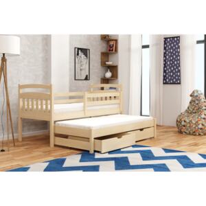 Detská posteľ 80 x 180 cm MADDIE (s roštom a úl. priestorom) (borovica). Akcia -33%. Vlastná spoľahlivá doprava až k Vám domov