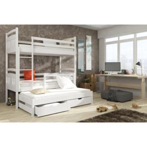 Detská posteľ 90 x 190 cm IVA (s roštom a úl. priestorom) (biela). Vlastná spoľahlivá doprava až k Vám domov