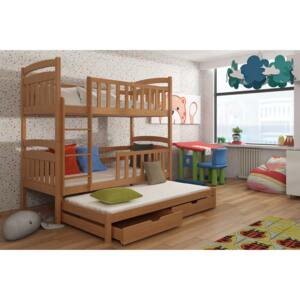 Detská posteľ 90 x 190 cm VIOLA (s roštom a úl. priestorom) (buk). Vlastná spoľahlivá doprava až k Vám domov