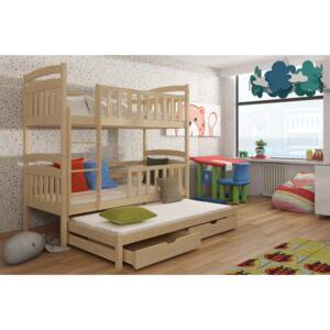 Detská posteľ 90 x 190 cm VIOLA (s roštom a úl. priestorom) (borovica). Vlastná spoľahlivá doprava až k Vám domov