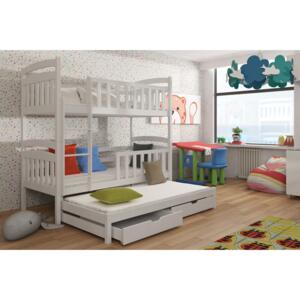 Detská posteľ 90 x 190 cm VIOLA (s roštom a úl. priestorom) (biela). Vlastná spoľahlivá doprava až k Vám domov