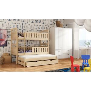 Detská posteľ 90 x 190 cm ANNETT (s roštom a úl. priestorom) (borovica). Vlastná spoľahlivá doprava až k Vám domov