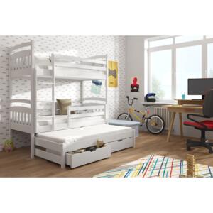 Detská posteľ 90 x 190 cm ANIE (s roštom a úl. priestorom) (biela). Vlastná spoľahlivá doprava až k Vám domov