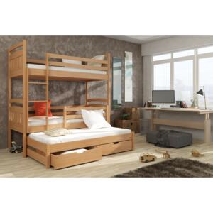 Detská posteľ 90 x 200 cm IVA (s roštom a úl. priestorom) (buk). Vlastná spoľahlivá doprava až k Vám domov
