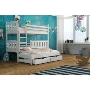 Detská posteľ 90 x 190 cm ANJA (s roštom a úl. priestorom) (biela). Vlastná spoľahlivá doprava až k Vám domov