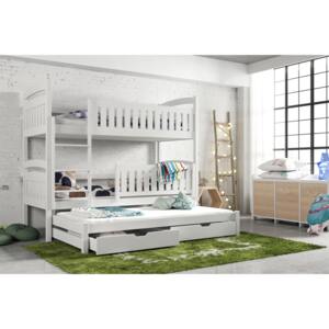 Detská posteľ 90 x 190 cm BLAIR (s roštom a úl. priestorom) (biela). Vlastná spoľahlivá doprava až k Vám domov