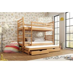 Detská posteľ 90 x 200 cm TORI (s roštom a úl. priestorom) (buk). Vlastná spoľahlivá doprava až k Vám domov