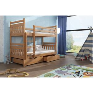 Detská posteľ 80 x 180 cm ARAS (s roštom a úl. priestorom) (buk). Vlastná spoľahlivá doprava až k Vám domov