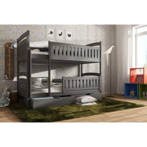 Detská posteľ 80 x 180 cm Irwin (s roštom a úl. priestorom) (grafit). Vlastná spoľahlivá doprava až k Vám domov