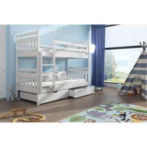 Detská posteľ 80 x 180 cm ARAS (s roštom a úl. priestorom) (biela). Vlastná spoľahlivá doprava až k Vám domov
