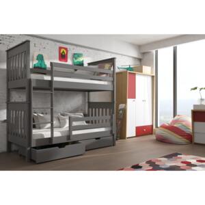 Detská posteľ 80 x 190 cm Brad (s roštom a úl. priestorom) (grafit). Vlastná spoľahlivá doprava až k Vám domov