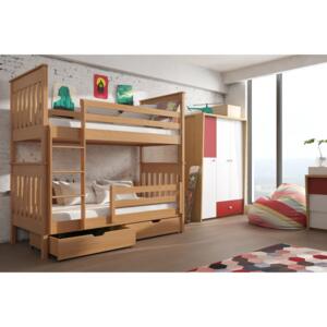 Detská posteľ 90 x 200 cm Brad (s roštom a úl. priestorom) (buk). Vlastná spoľahlivá doprava až k Vám domov