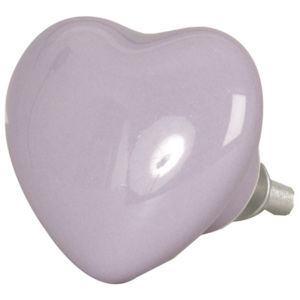Úchytka fialové srdce - pr 3.5 * 4 cm