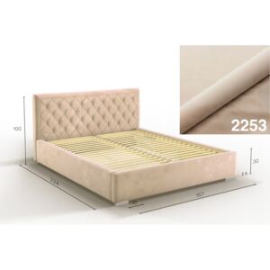 Čalúnená posteľ VENEZIA - farba 2253 - 140 Veľkosť postele: Pre matrac 140 x 200 cm