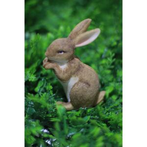 Hnedý dekoračný zajac 12cm