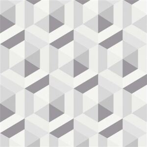 Vliesové tapety na stenu IMPOL Marbella 348109, rozmer 10,05 m x 0,53m, 3D hexagon sivý, SINTRA