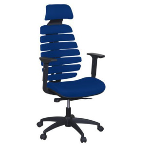 Kancelárska stolička Jane, látka, čierna/modrá