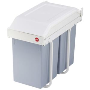 Hailo Odpadkový kôš Multi-Box Duo do kuchynskej skrinky L 2x14 l krémový 3659-001