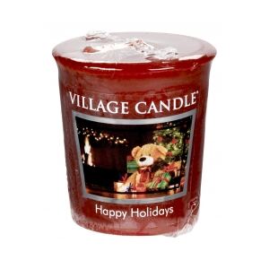 VILLAGE CANDLE - Šťastné sviatky - Happy Holidays - votívna sviečka