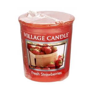 VILLAGE CANDLE - Čerstvé jahody - Fresh Strawberries 18 - votívna sviečka