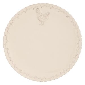 SLIEPOČKA tanier 26 krémová keramika