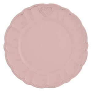 SRDIEČKO tanier 26 P ružová keramika