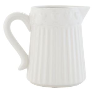 Džbánik na mlieko ROMANTIC LOVE biela keramika