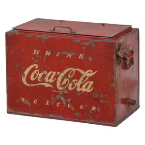 Sanu Babu Plechová chladnička, Coca Cola, 44x24x34cm, antik