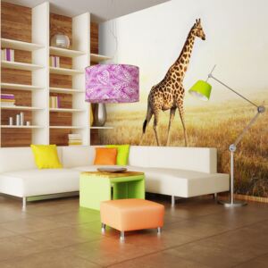 Fototapeta Bimago - Žirafa - procházka + lepidlo zadarmo 200x154 cm