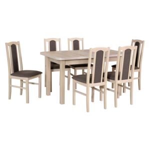 MEBLINE Stôl WENUS 2L + stoličky BOS 7 (6ks.) DX8