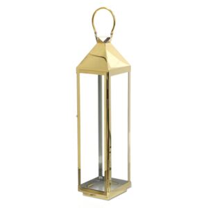 Plechový lampáš - zlatý (70x18 cm) veľkosť