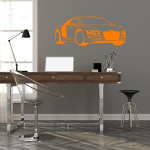 GLIX Audi - nálepka na stenu Oranžová 120 x 50 cm