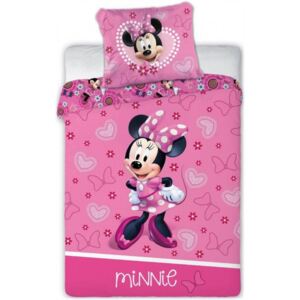 APtex · Postieľné obliečky do detskej postieľky Minnie Mouse - Disney - 100% bavlna - 40 x 60 cm + 100 x 135 cm