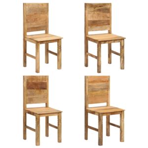 Jedálenské stoličky 4 ks masívne mangovníkové drevo