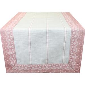 Behúň na stôl pudrovo-ružový 45x150 cm