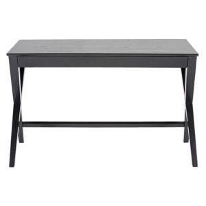 Pracovný stôl so zásuvkou Trixy, 120 cm, čierna, čierna