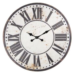 Veľké vintage hodiny s rezom - Ø 70 * 5 cm