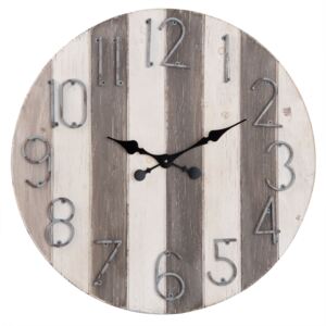 Nástenné hodiny s pruhovaným designom - Ø 70 * 4 cm