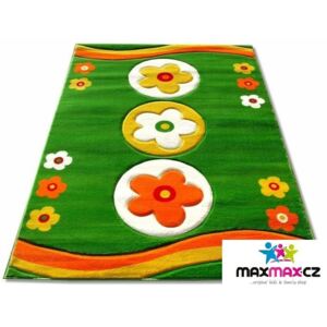 MAXMAX Detský koberec FLOWER - green