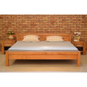 Manželská posteľ z dreva 140 x 200, Model L 5 , farba gaštan
