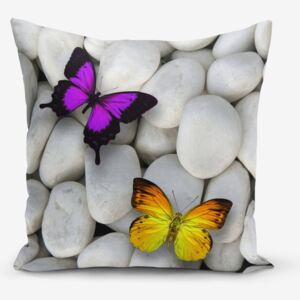 Obliečka na vankúš s prímesou bavlny Minimalist Cushion Covers Double Butterfly, 45 × 45 cm