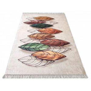 Kusový koberec Farebné listy krémový, Velikosti 80x150cm