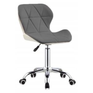 Bestent Kancelárska stolička kožená White - Dark Grey