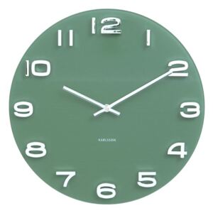 KARLSSON Nástenné hodiny Vintage kulaté zelené