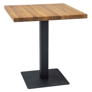 Stôl PURO dýha dub/čierna 60x60