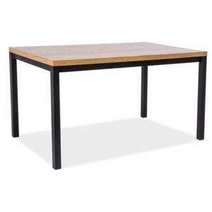 Jedálenský stôl NORMANO dýha dub/čierna 120x80