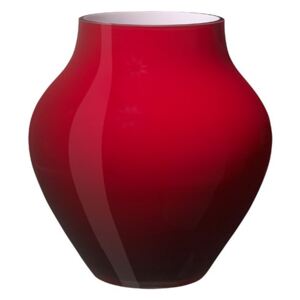 Villeroy & Boch Orondo sklenená váza deep cherry, 21 cm
